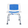 Silla de ducha portátil plegable con respaldo para personas mayores