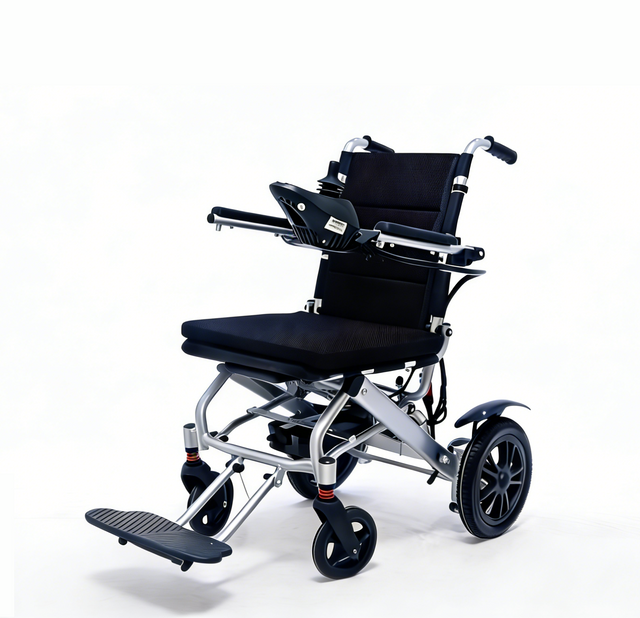 Silla de ruedas eléctrica ultraligera 17 kg | Silla de ruedas eléctrica plegable de aluminio para facilitar el transporte