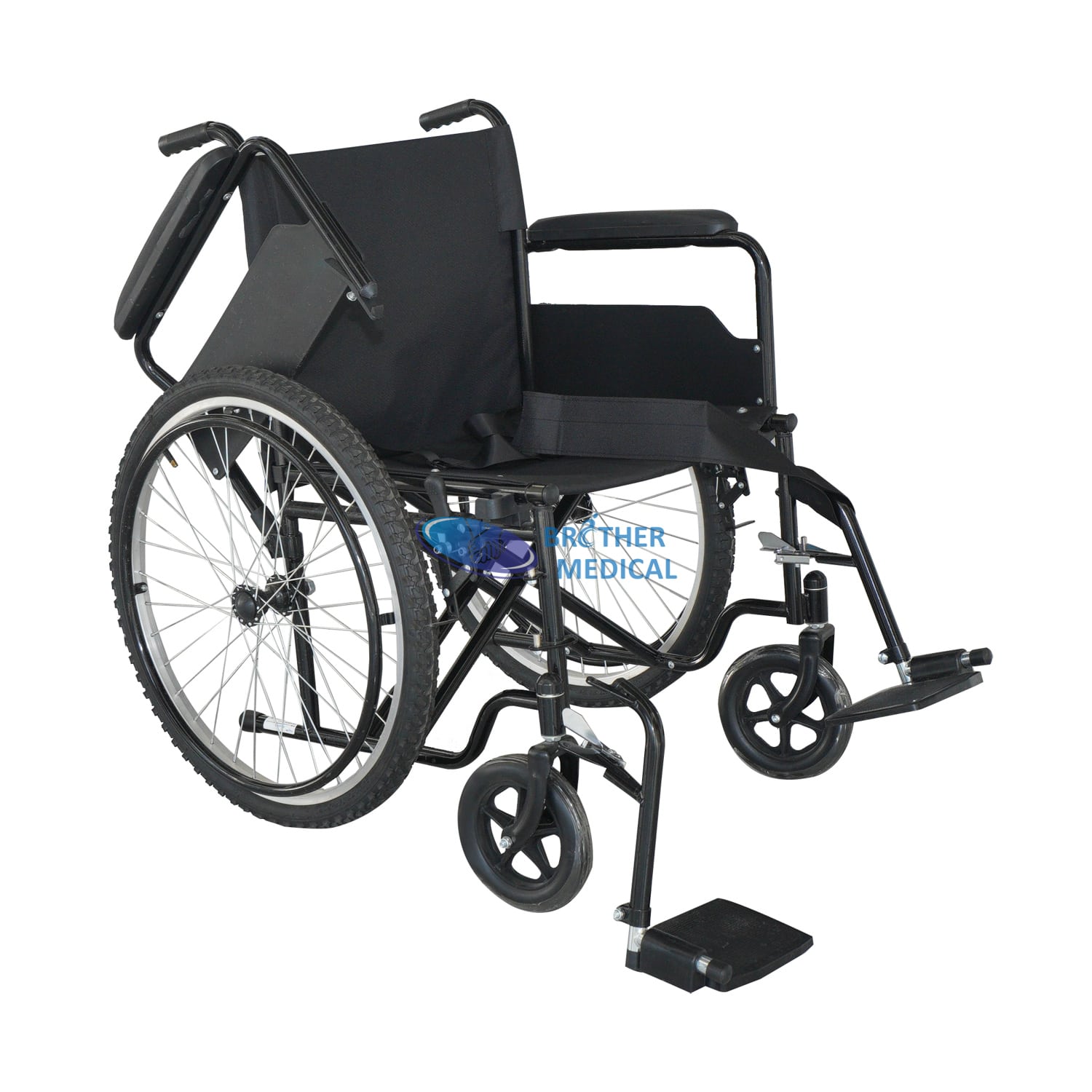 Silla de ruedas manual plegable de neumáticos para grasa para rehabilitación