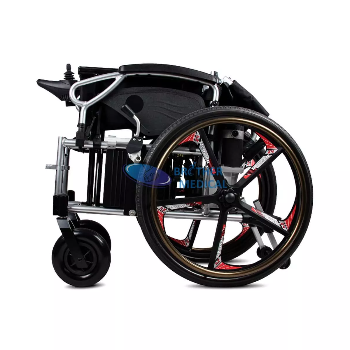 Silla de ruedas eléctrica de aluminio para adultos jóvenes
