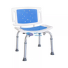 Silla de ducha portátil plegable con respaldo para personas mayores