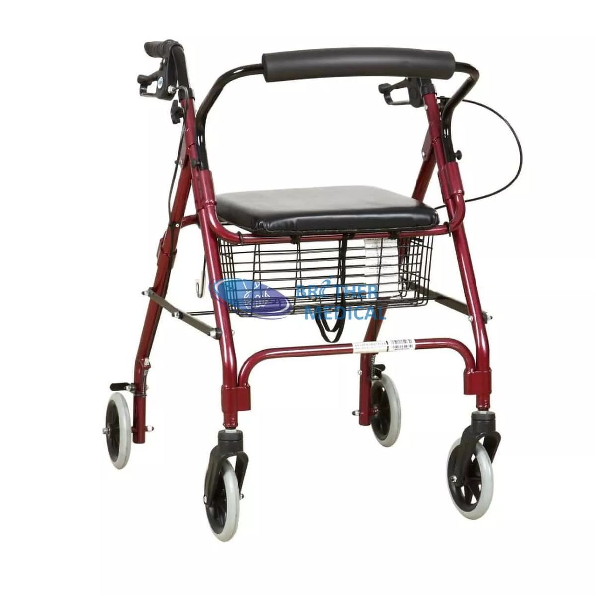 Rollador de aluminio plegable con asiento para discapacitados