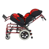 Silla de ruedas roja para parálisis cerebral para bebé