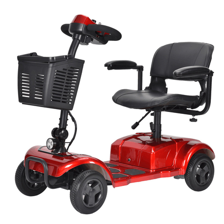 Scooter de movilidad estable para ancianos con cubierta de lluvia