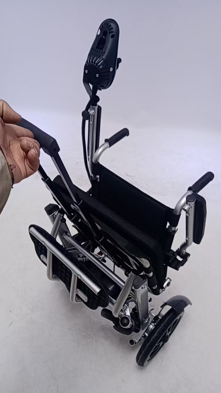 Silla de ruedas eléctrica ultraligera 17 kg | Silla de ruedas eléctrica plegable de aluminio para facilitar el transporte
