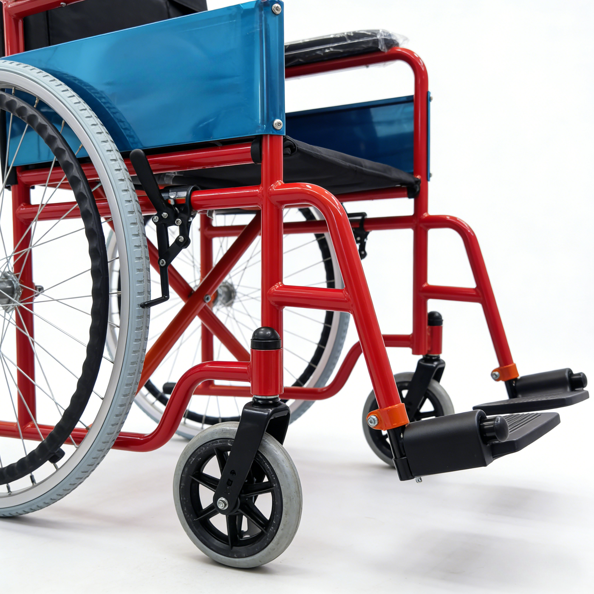 Fabricante OEM de marco de silla de ruedas pedi&aacute;trica de color rojo personalizado China