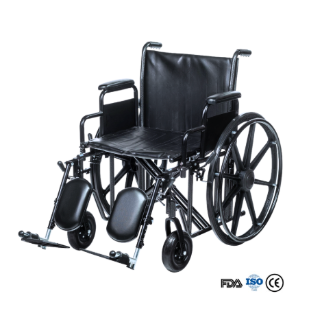 BME4618 Silla de ruedas manual bariátrica de alta capacidad de 28 pulgadas | Carga máxima de 500 libras.