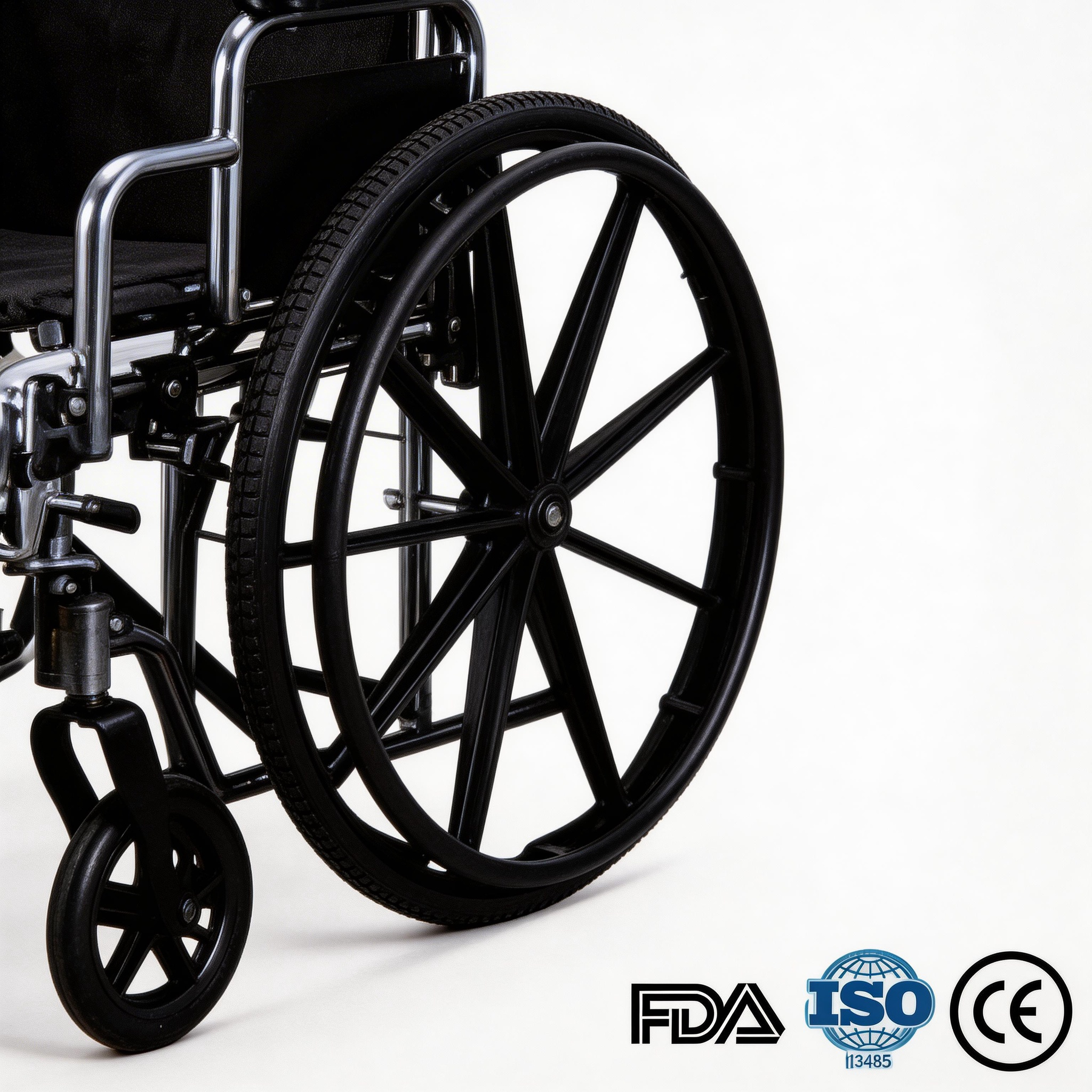 BME4618 Silla de ruedas manual bariátrica de alta capacidad de 24 pulgadas | Carga máxima de 400 libras.