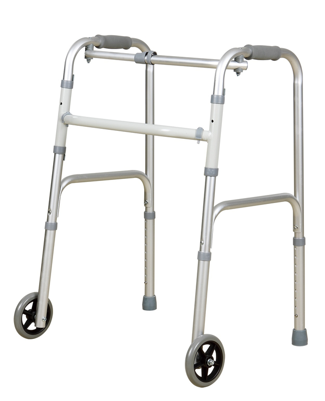 Plegar con ruedas caminante para ancianos